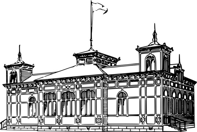 National High-School in Finland vector clip art