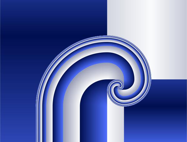 Vector illustration of grey and blue spiral design tile