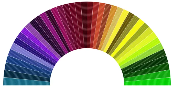 Vector illustration of rainbow spectrum mosaic