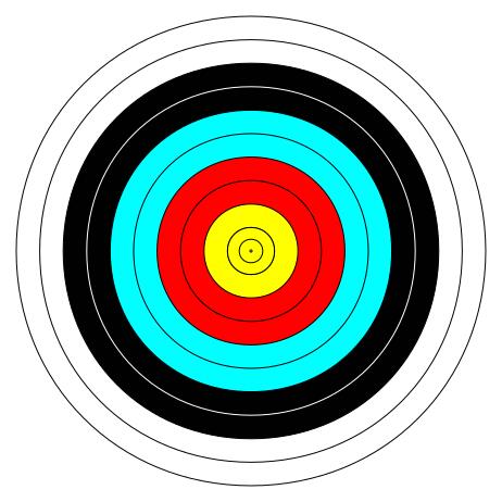 Vector drawing of 11 ring circle