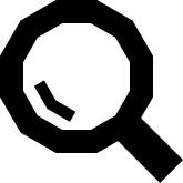 Vector illustration of black search ideogram