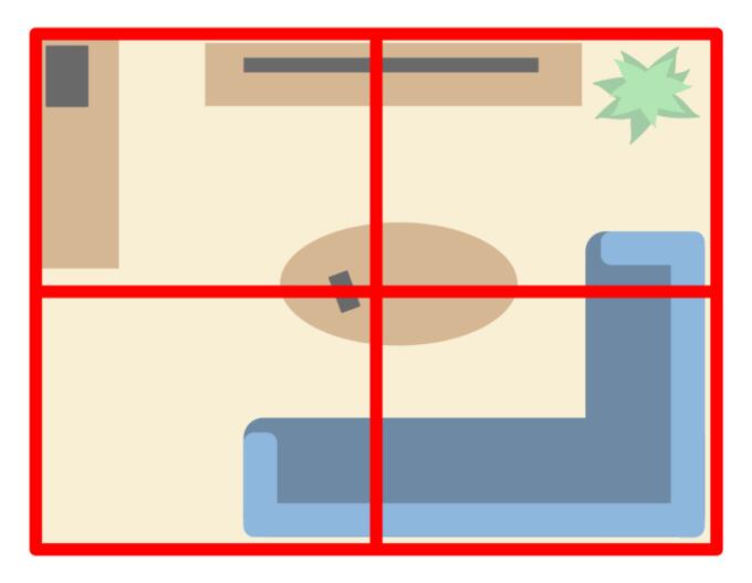 Zone search pattern illustration