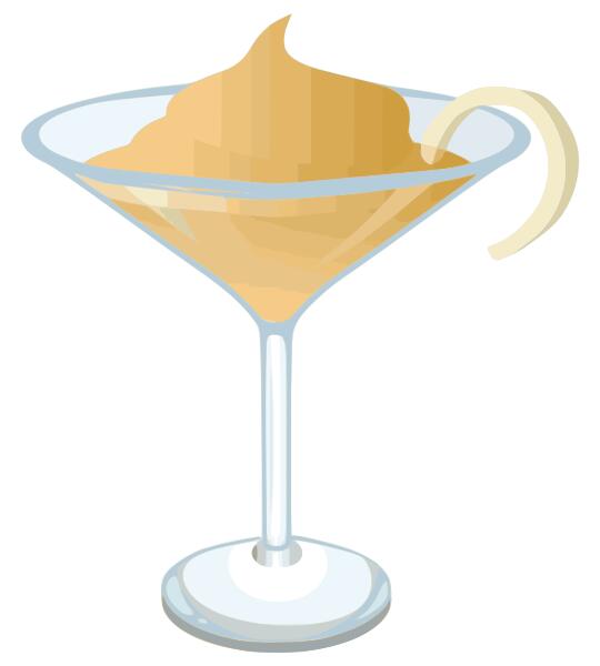 Martini with decoration vector graphics