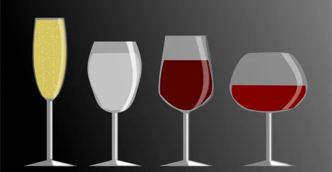 Vector graphics of icons for four different cocktails