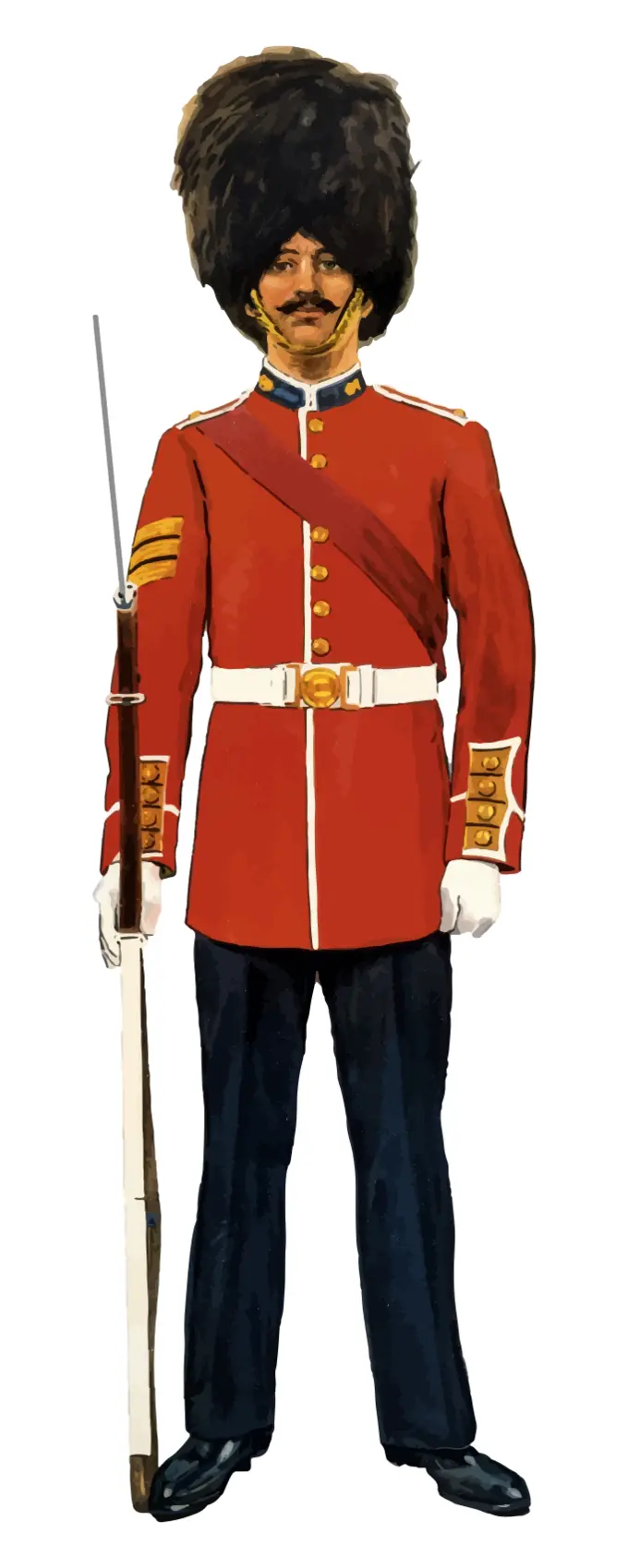 Vector graphics of vintage British soldier