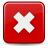 Vector drawing of square shaped cross to symbolize not OK