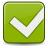 Vector drawing of square yes tick icon.
