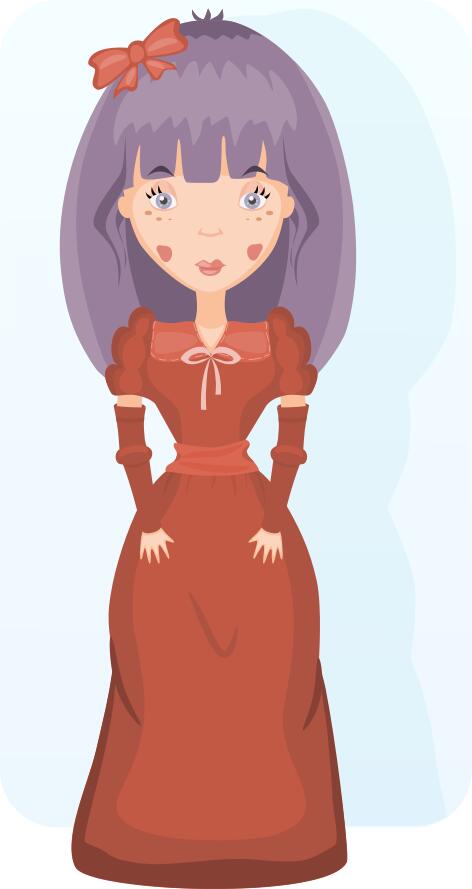 Victorian girl vector image