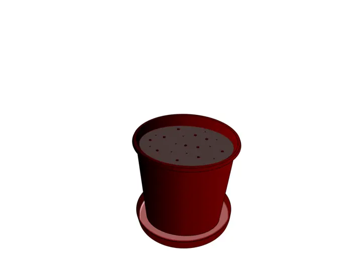 Vector drawing of plant pot without a plant