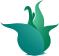 Vector image of plant in three shades of green