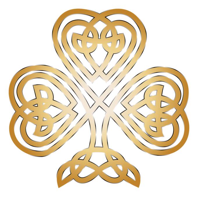 Vector illustration of modification of the Celtic shamrock