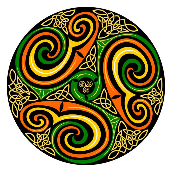 Vector image of Celtic whirl design