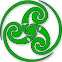Vector image of wound up Celtic sign