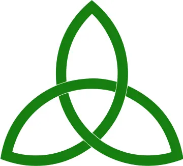 Green line triquetra vector clip art