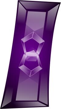 Rectangle shape purple jewel vector drawing