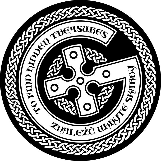 Vector illustration of a tribal style geocaching logo