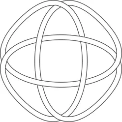 Image of endless Celtic knot in black and white
