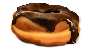 Chocolate donut vector image
