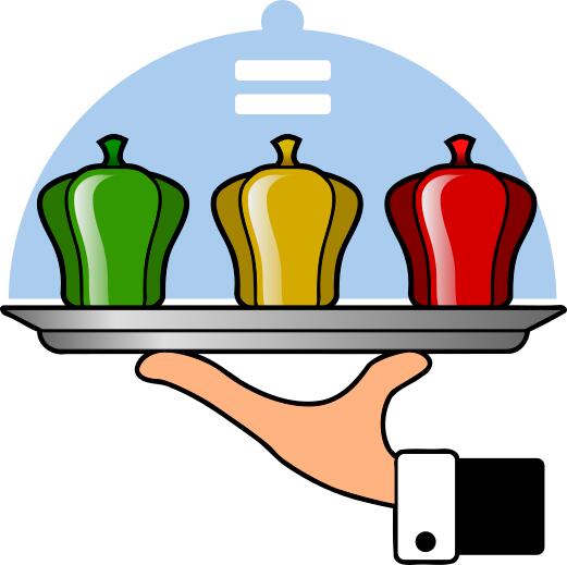 Vector illustration of "We serve everyone" logo idea