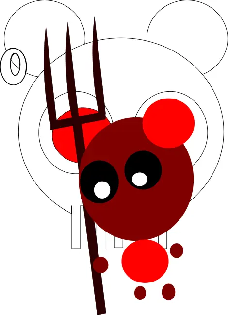 Halloween red bear vector image