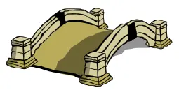 Vector illustration of old stone bridge