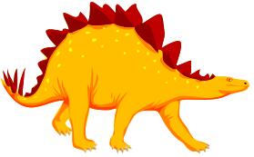 Vector drawing of orange reptile