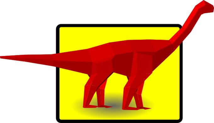 Red diplodocus vector image