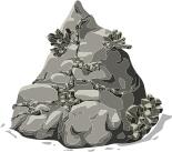 Brown metal rock vector clip art