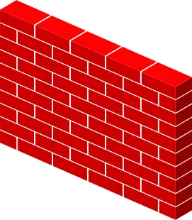 Vector image of pallet of bricks