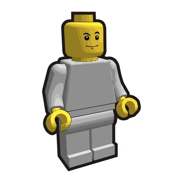 Vector illustration of small plastic toy