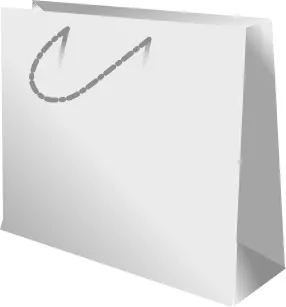 Vector illustration of premium white paper bag