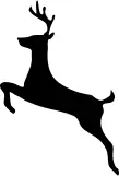 Image of deer silhouette in black