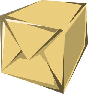 Image of envelope style cardboard box