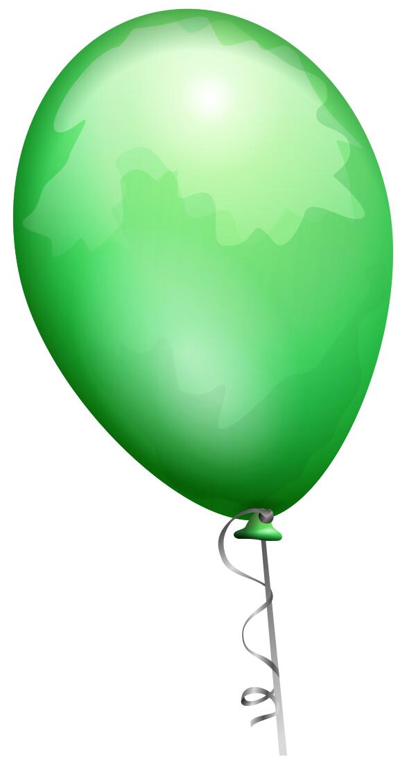 Vector clip art of green shiny balloon with shades
