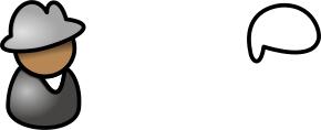 Vector image of grey shades guy user icon