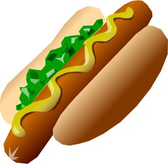 Image of a hot dog served with mustard