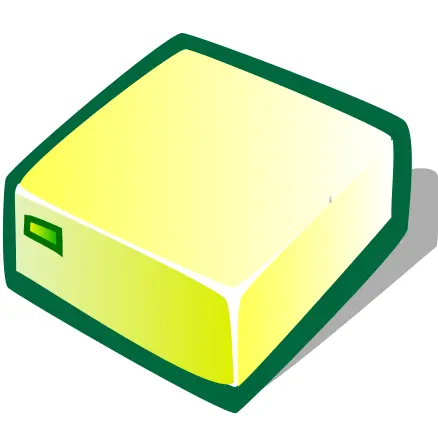 Image of green hard disk mount sign