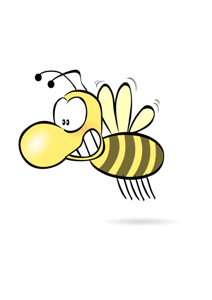Vector image of comic honey bee