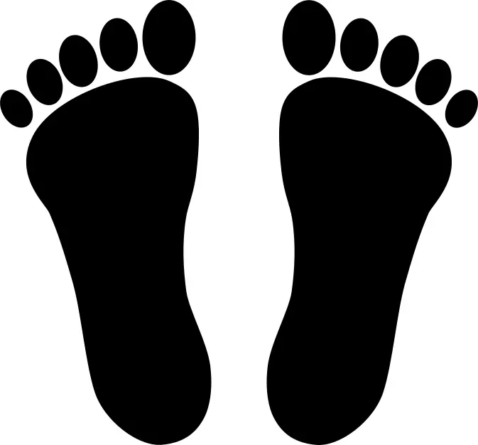 Vector clip art of footprints