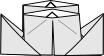 Origami steamer vector drawing