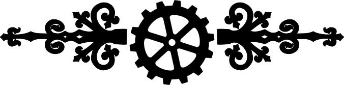 Steampunk divider vector illustration