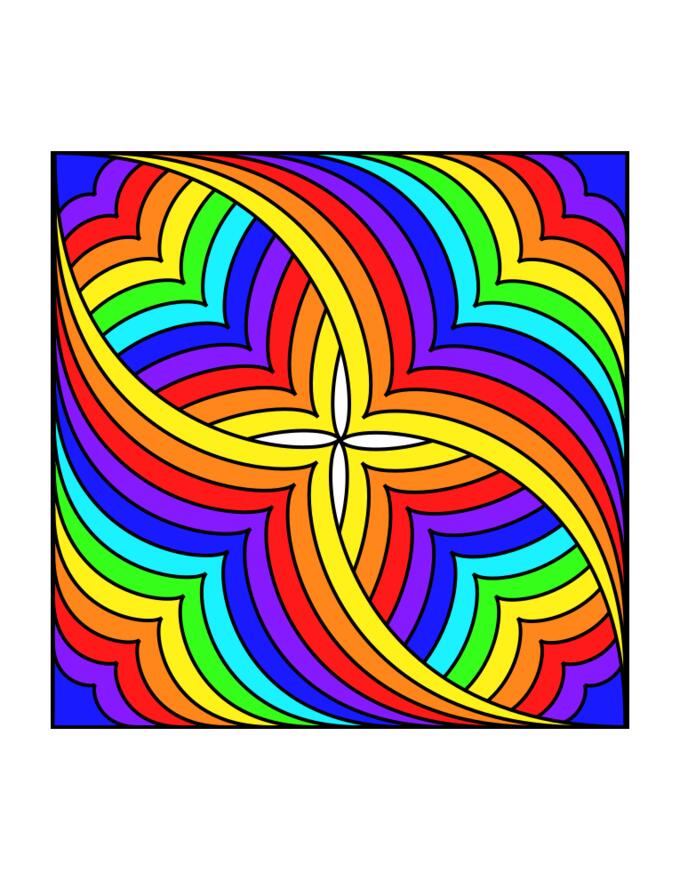 Vector clip art of multicolor butterfly shape
