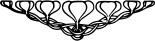 Vector illustration of triangle shaped fleuron