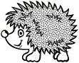 Vector image of spotty hedgehog