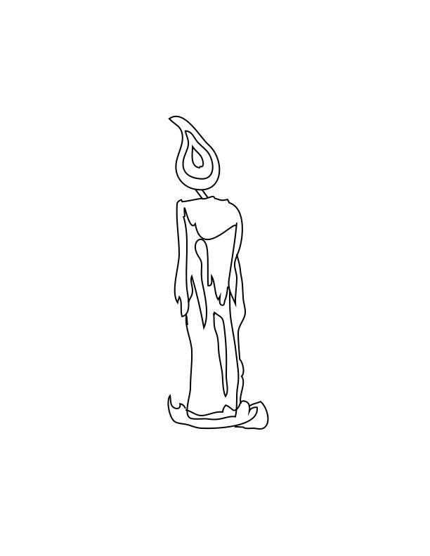 Vector illustration of melting candle