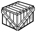 Clip art of wooden crate line art