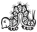 Cartoon caterpillar clip art