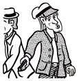 Vector drawing of pocket thief