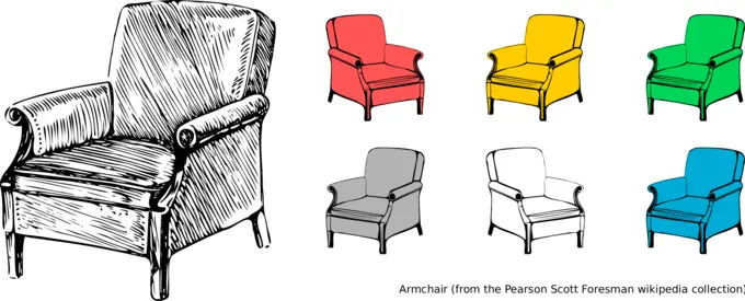 Clip art of armchairs collection