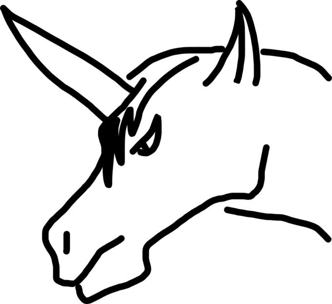 Vector image of angry horse head